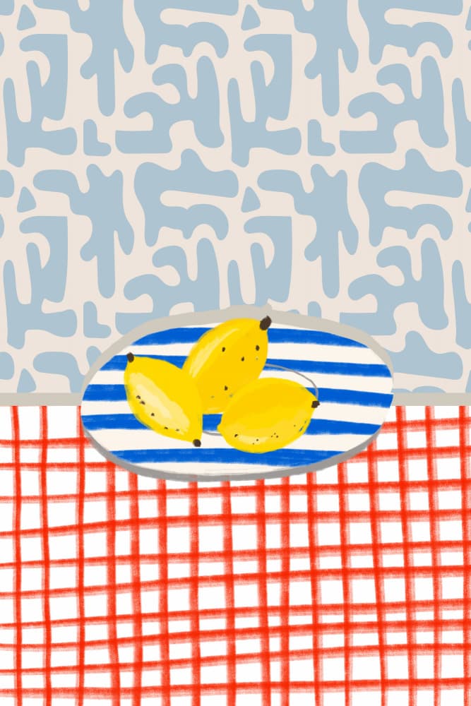 Lemonsonplate by Treechild — canvas wall art