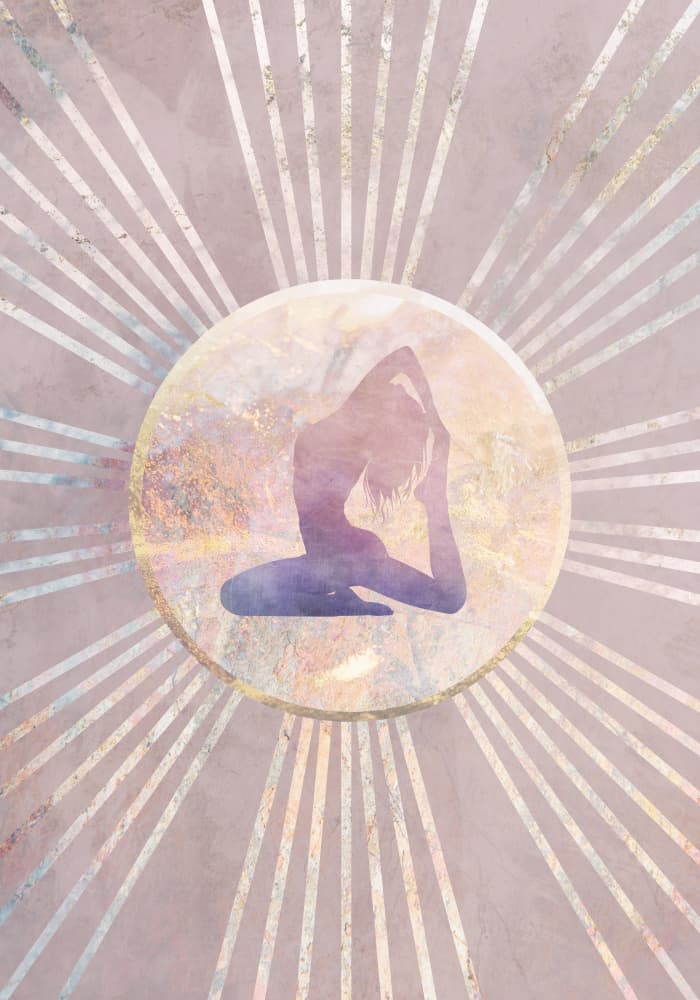 Peaceful Yoga Radiance by Sarah Manovski — canvas wall art