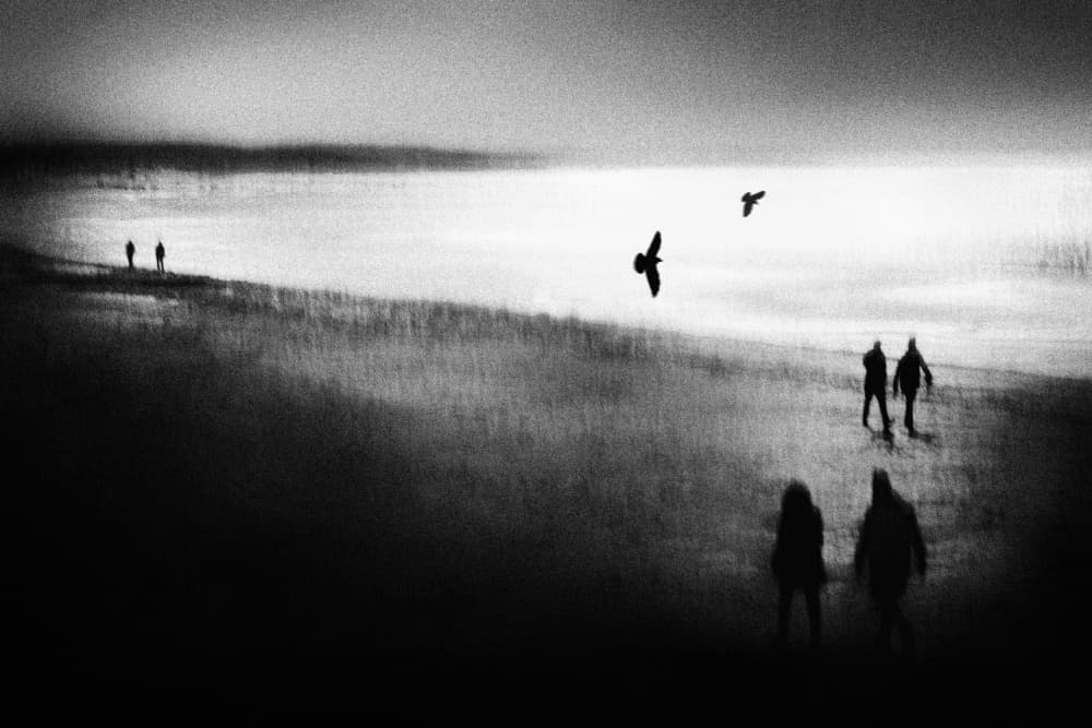 Blurred Beach Walk by Gustav Davidsson — canvas wall art