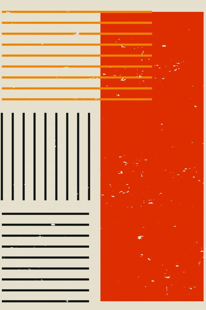 Geometric Color Block Lines by jay stanley — canvas wall art