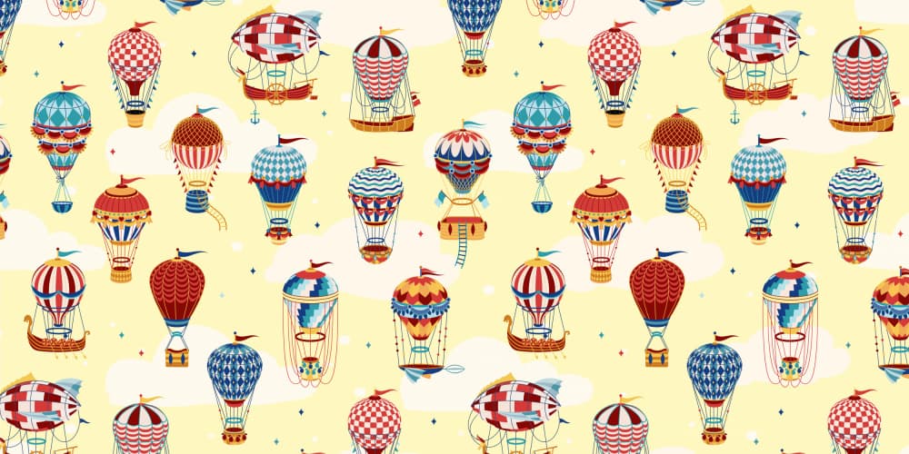 Whimsical Hot Air Balloons by Sue Skellern — canvas wall art