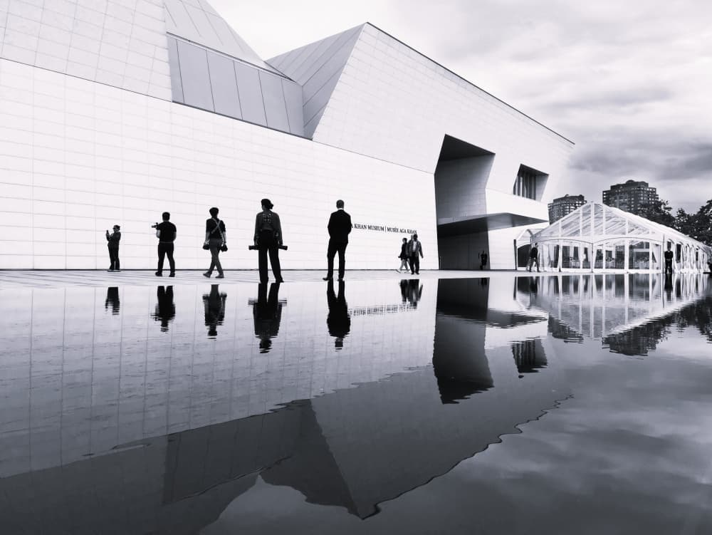 Reflected Modern Architecture by Jasmine Zhang — canvas wall art