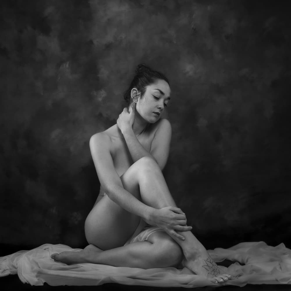 Graceful Nude Figure by Thierry Lagandré (Transgressed Light) — canvas wall art