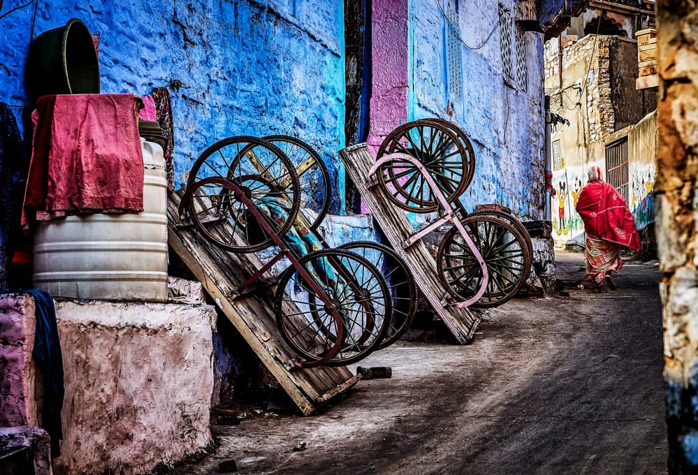 Jodhpur Blue Alley by Gilcan Mete — canvas wall art
