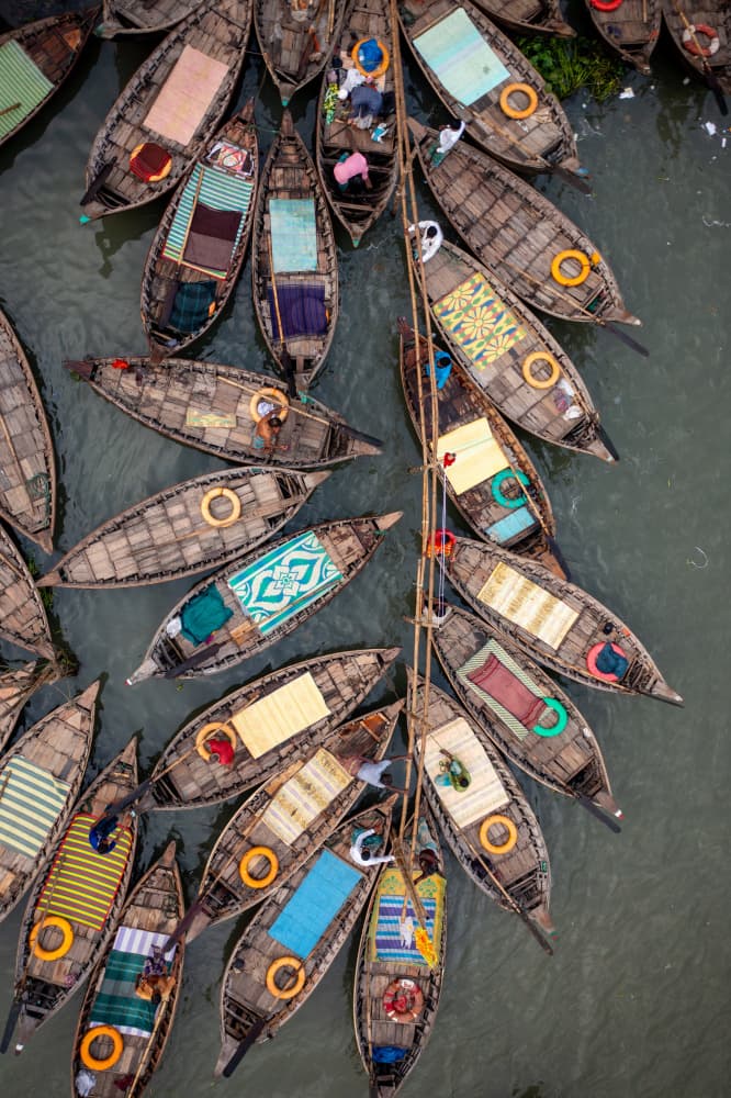 Floating River Market by Azim Khan Ronnie — canvas wall art