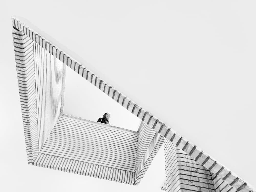 Abstract Architecture Woman by Shamal Shakibayi — canvas wall art