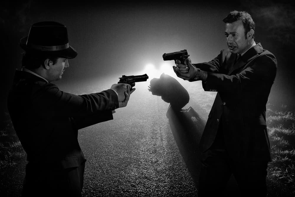 Film Noir Standoff by Tom Baetsen - xlix.nl — canvas wall art