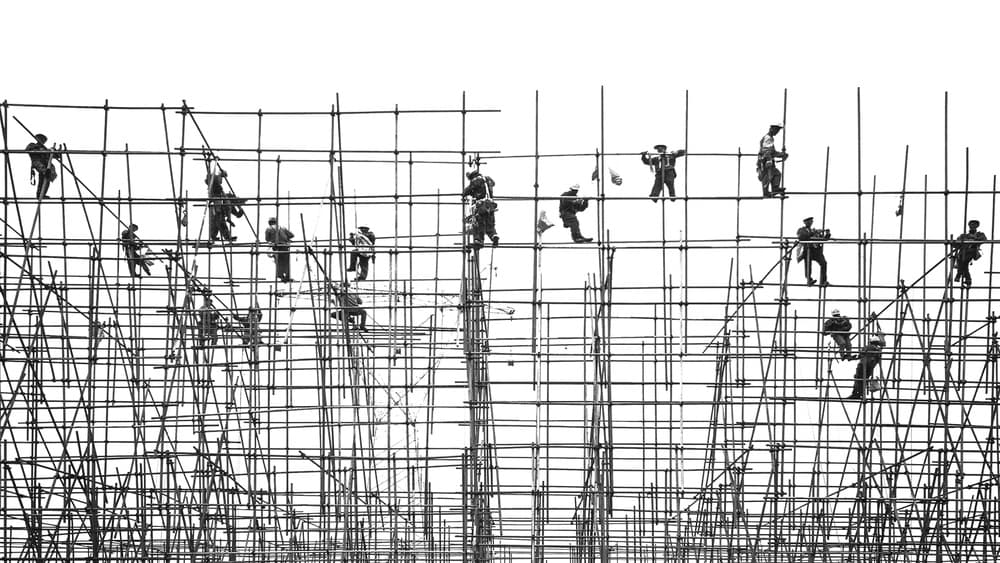 Building Human Structure by Bingo Z — canvas wall art