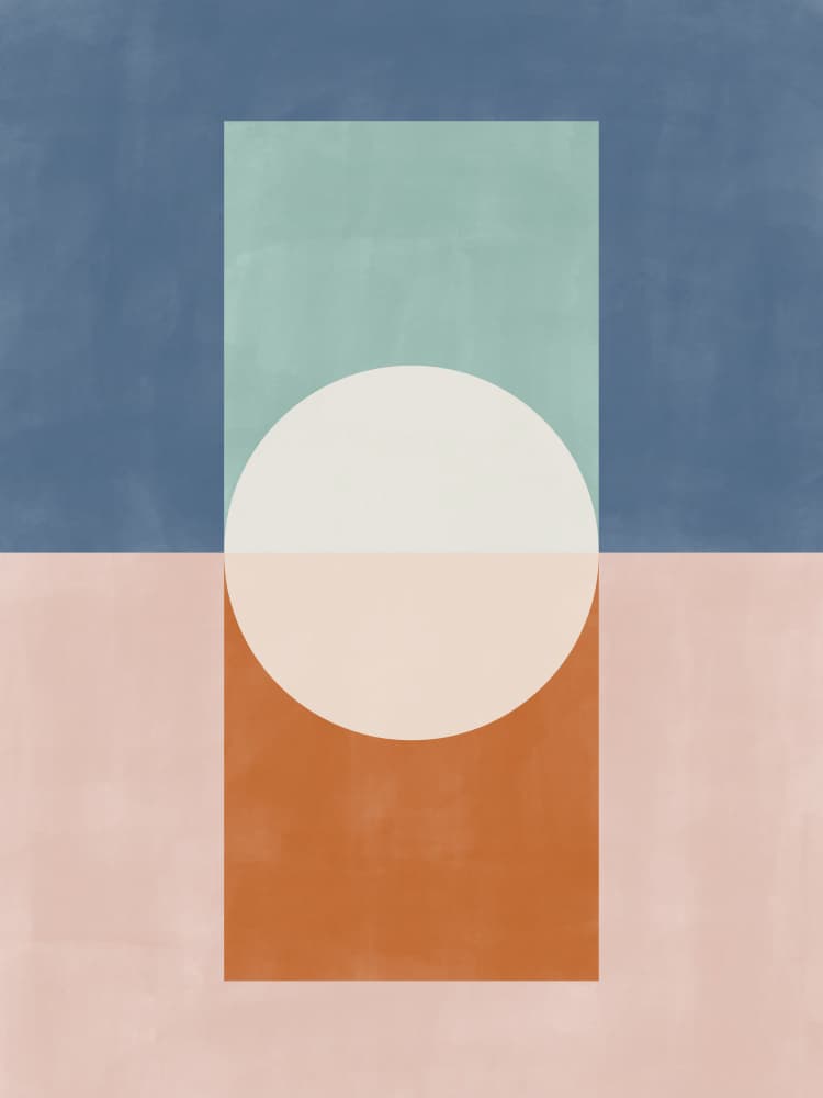 Serene Geometric Balance by Elena Ristova — canvas wall art