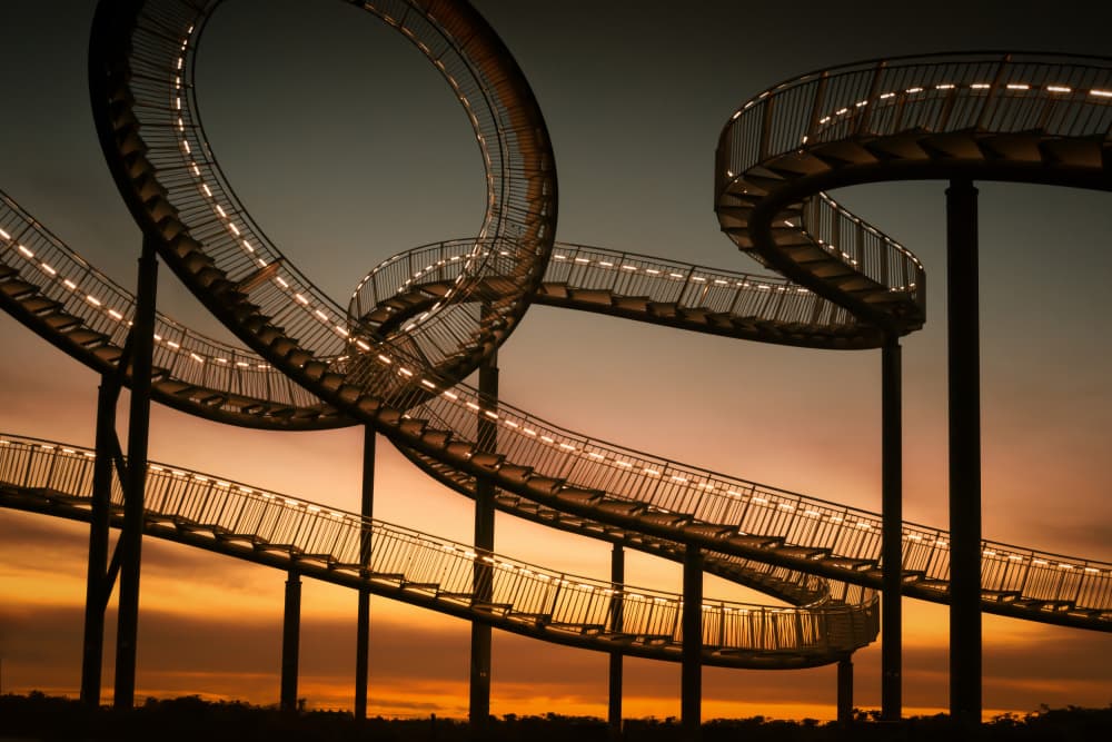Spiral Path at Sunset by Rainer Inderst — canvas wall art