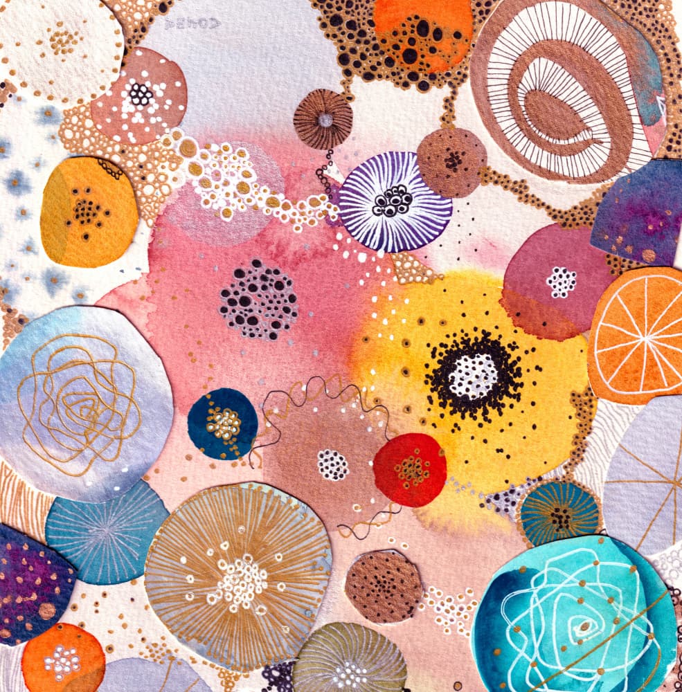 Vibrant Organic Whimsy by Camille Contini — canvas wall art