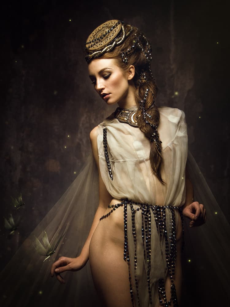Ethereal Dark Goddess by Siegart — canvas wall art