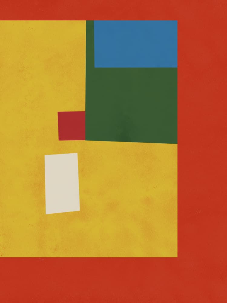 Geometric Color Blocks by Little Dean — canvas wall art