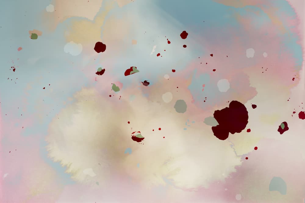Dreamy Watercolor Splatters by Miriam Stayte — canvas wall art