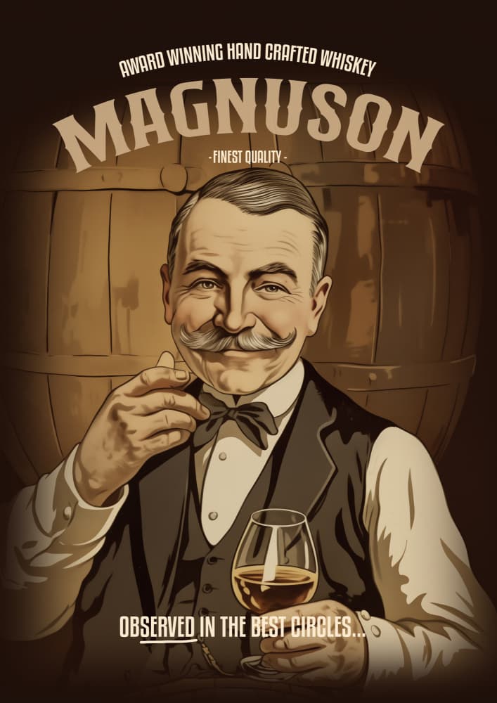 Vintage Whiskey Connoisseur by Andreas Magnusson — canvas wall art