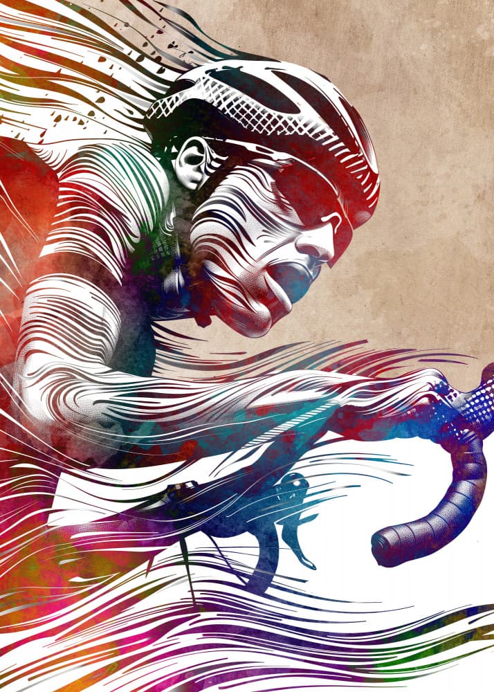 Intense Cycling Motion by Justyna Jaszke — canvas wall art
