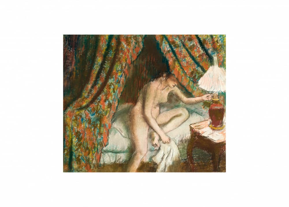 Naked Woman In Bed by Edgar Degas — canvas wall art