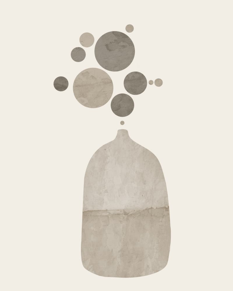 Organic Vase Bubbles by Ema Paraschiv — canvas wall art
