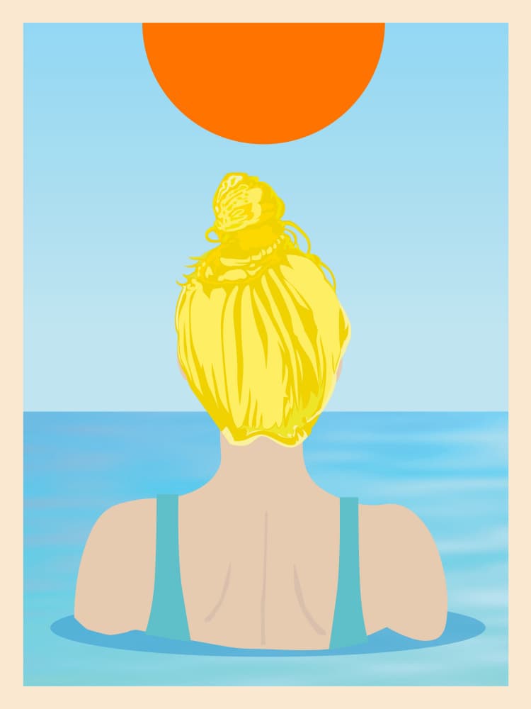 Relaxing Ocean Sun by WallChart Art Studio — canvas wall art