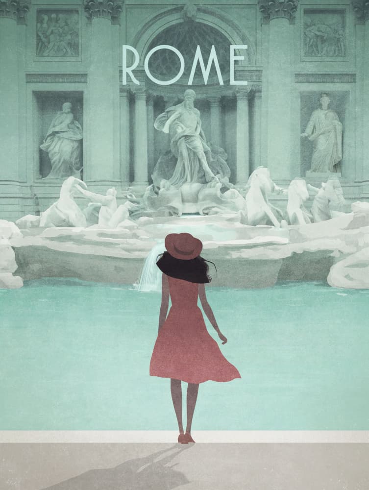 ROME - 1 TREVI FOUNTAIN by Emel Tunaboylu — canvas wall art