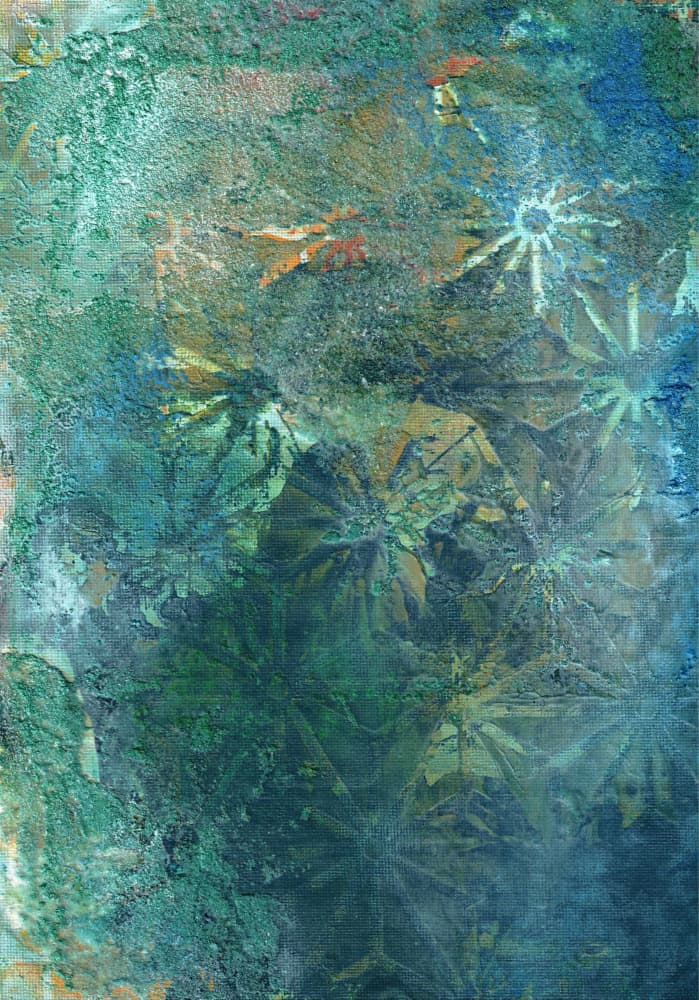 Deep Green Organic Pattern by Deb Chaney — canvas wall art
