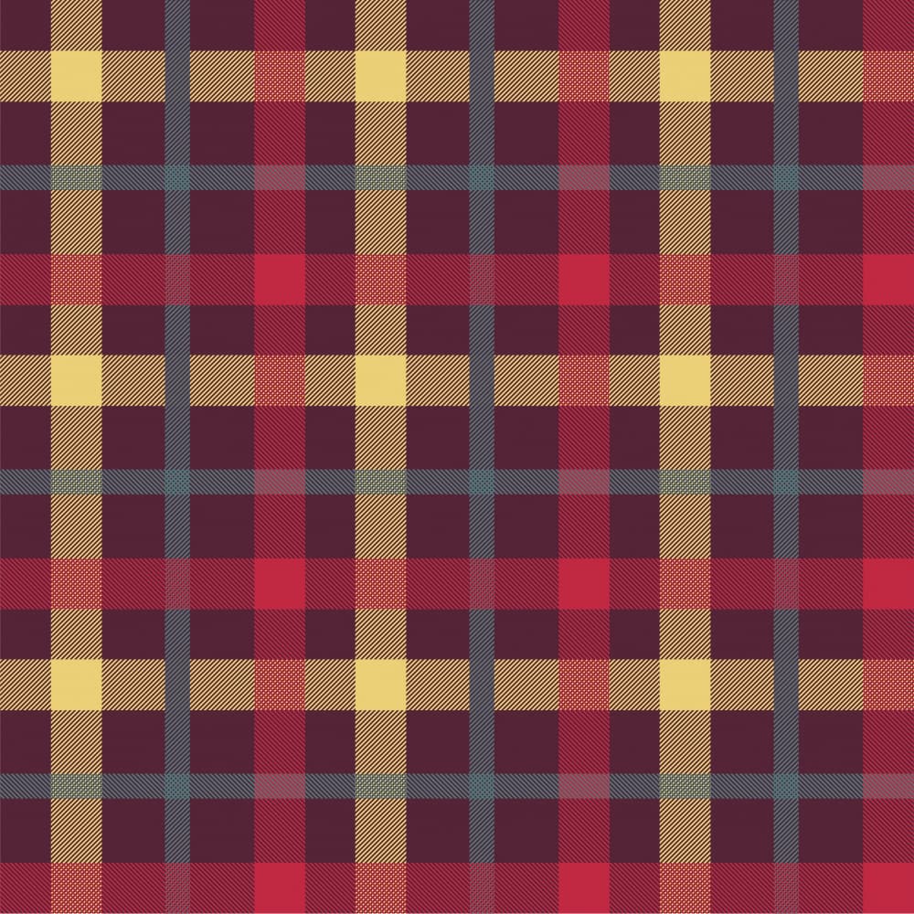 Cozy Burgundy Plaid by Marika Barsrsind — canvas wall art