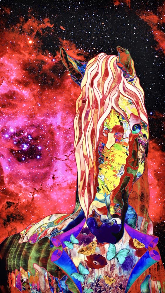 Majestic Cosmic Horse by Kostyantin Malginov — canvas wall art