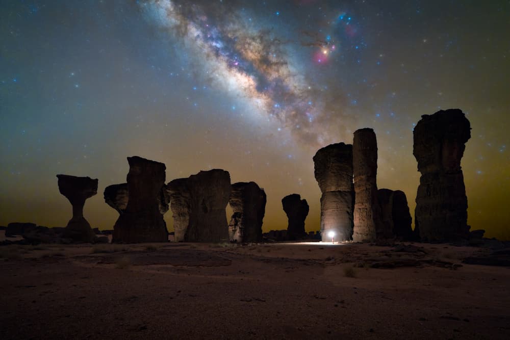 Ancient Rocks Under Milky Way by Vikas Chander — canvas wall art