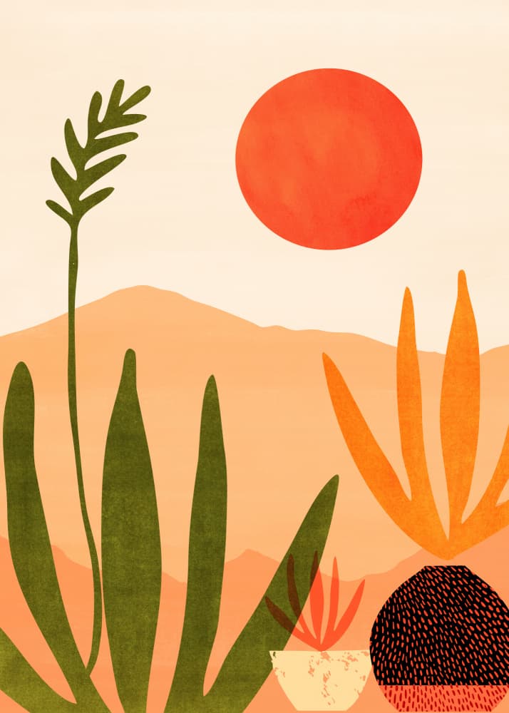 Desert Morning Scene 5x7 by Kristian Gallagher — canvas wall art