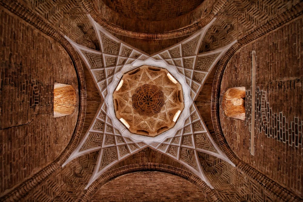 Ornate Brick Dome by AMIR ALI NAVADEH SHAHLA — canvas wall art