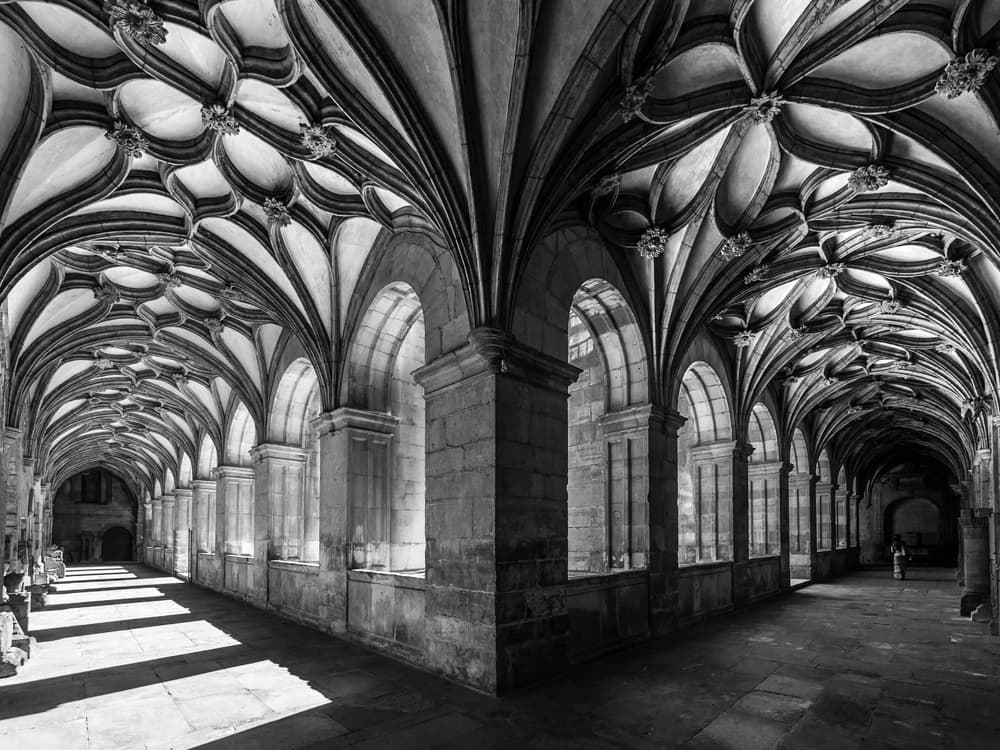 Gothic Vaulted Cloister by Fernando Silveira — canvas wall art