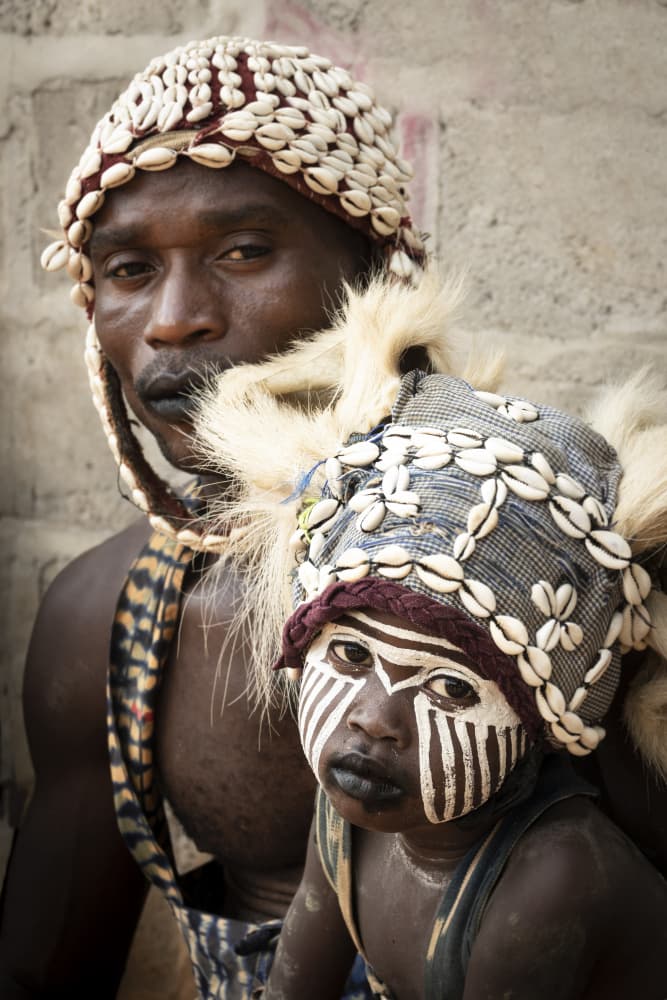 African Father Child Portrait by Elena Molina — canvas wall art