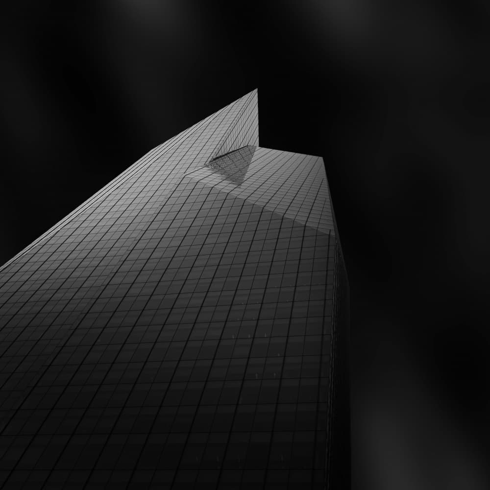 Monochrome Skyscraper Forms by Ben Rea — canvas wall art