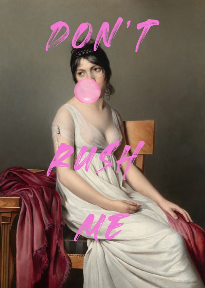 Sassy Bubblegum Portrait by The Art Concept — canvas wall art