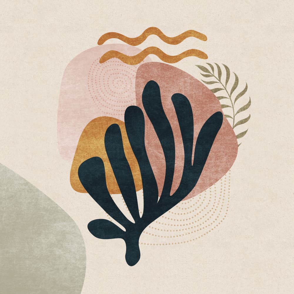 Abstract Flora Vibes by Emel Tunaboylu — canvas wall art