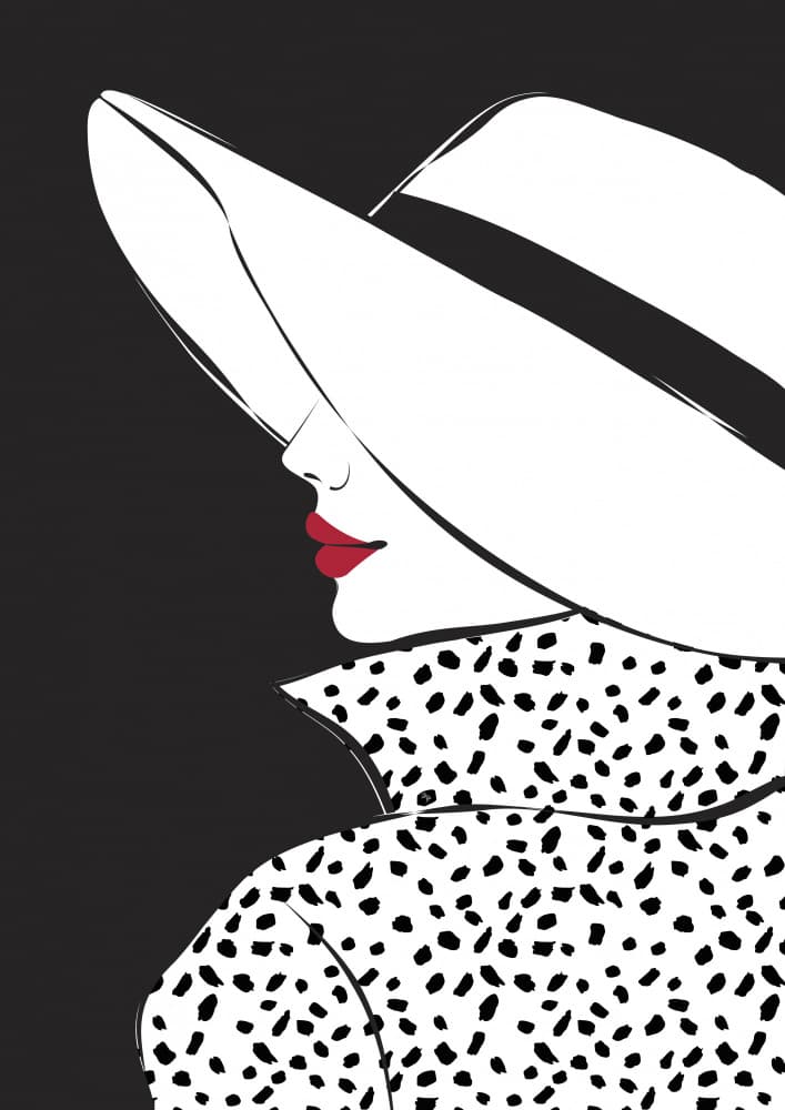 Chic Woman Profile by Martina — canvas wall art