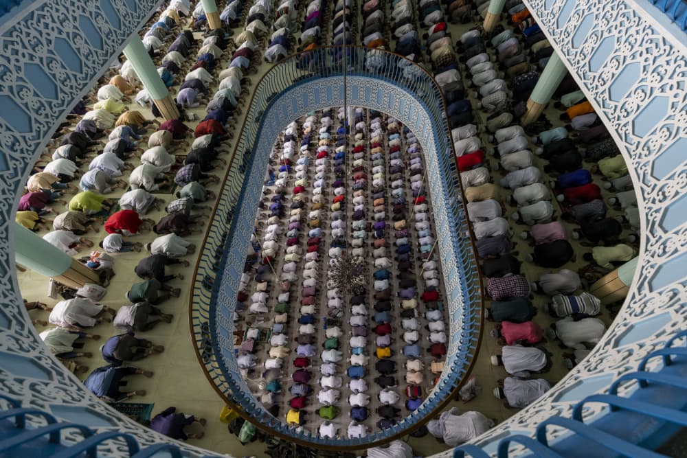 Mass Mosque Prayer by Azim Khan Ronnie — canvas wall art