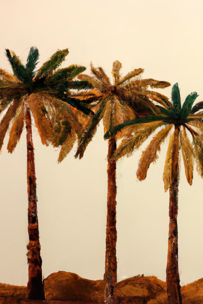 Warm Desert Palms by Merel Takken — canvas wall art