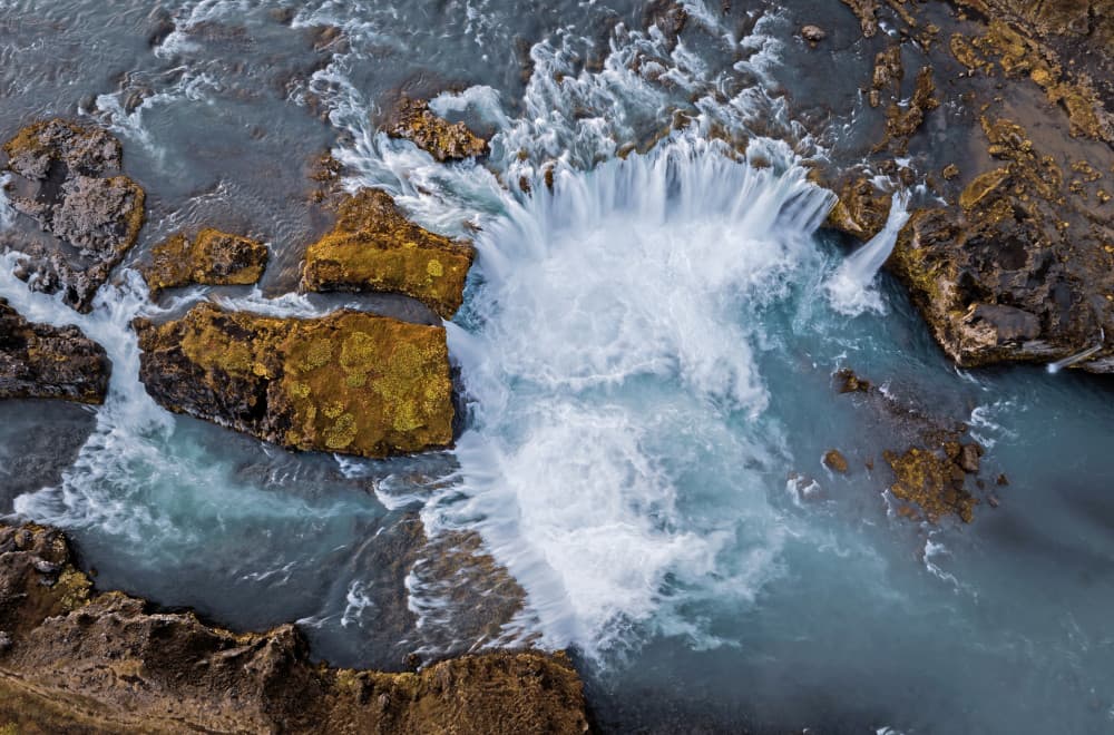Vibrant River Waterfall by Wei (David) Dai — canvas wall art