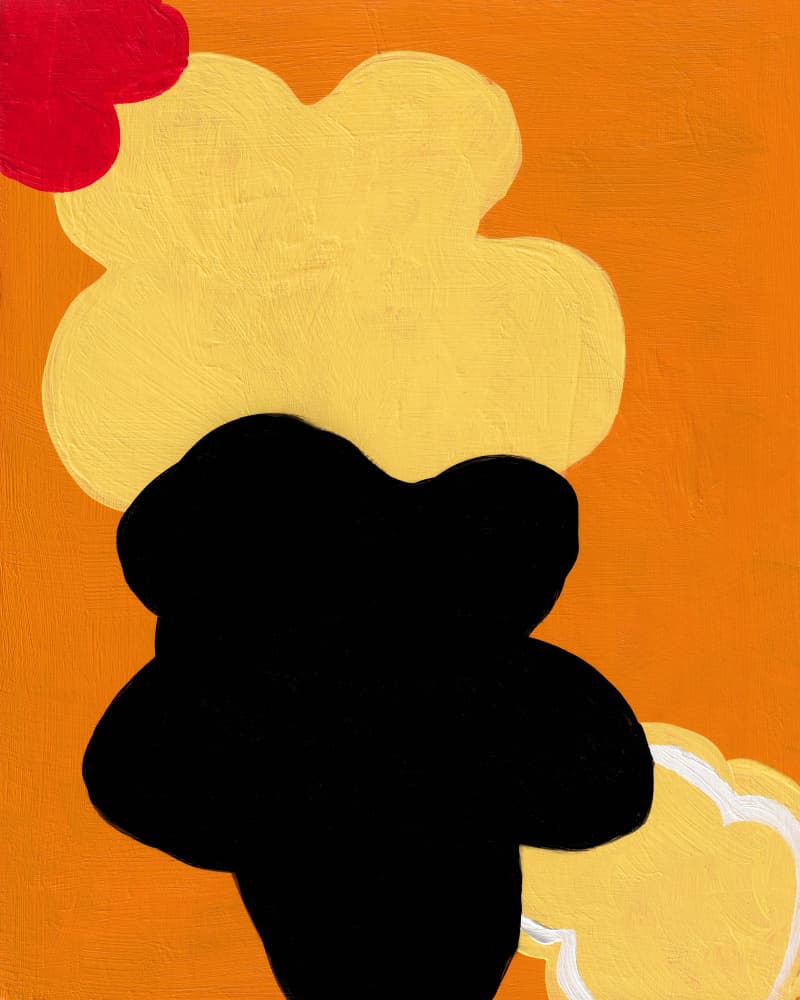 Vibrant Orange Forms by Bronwyn Baker — canvas wall art