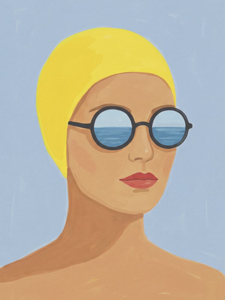 Ocean Gaze Swimmer by Andreas Magnusson — canvas wall art