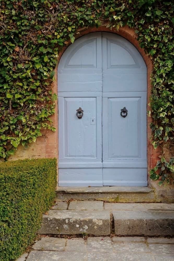 Tuscan Blue Doorway by Del Mundo Imagery — canvas wall art