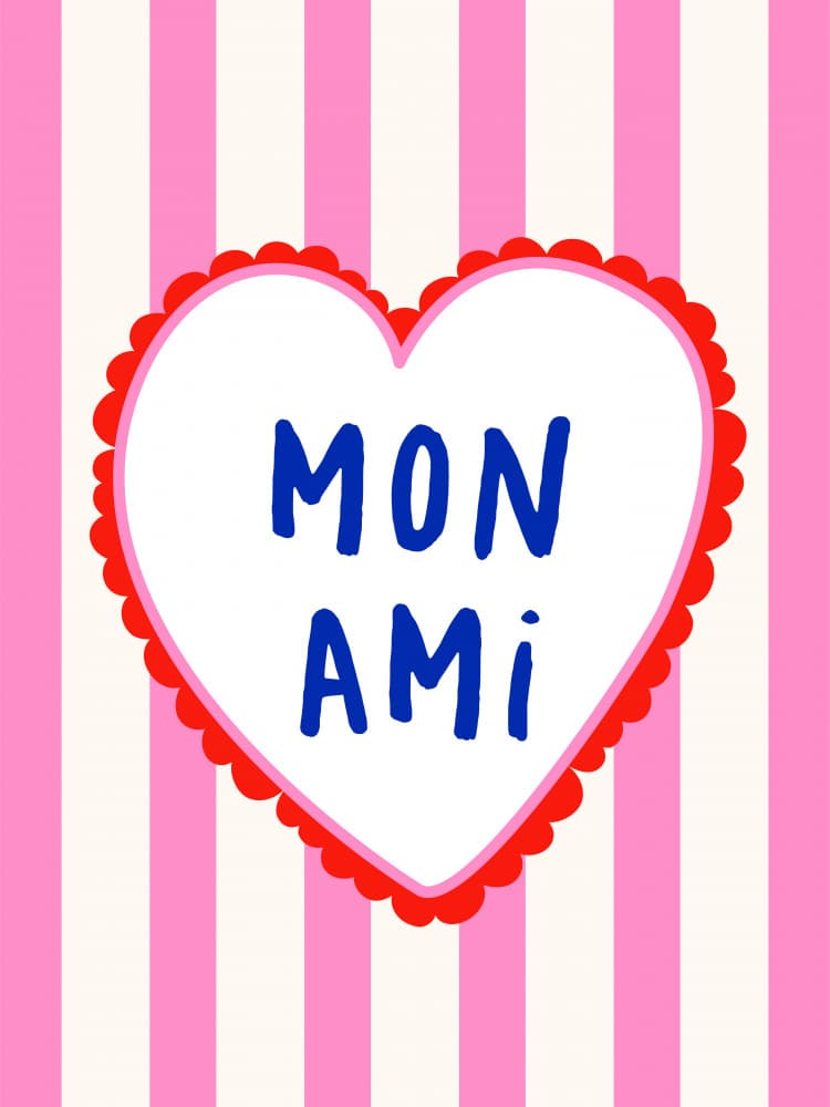 Sweet Mon Ami Heart by Sudevi Sen — canvas wall art