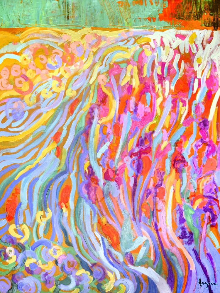 Brilliant Bloom Scape by Dorothy Fagan — canvas wall art
