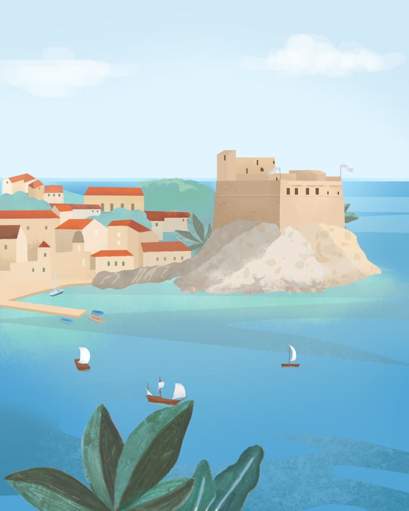 Dubrovnik Fortress by Petra Lizde — canvas wall art