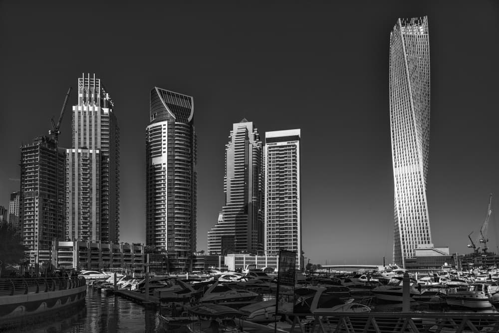 Dubai Marina Skyscrapers by Urs Zimmermann — canvas wall art