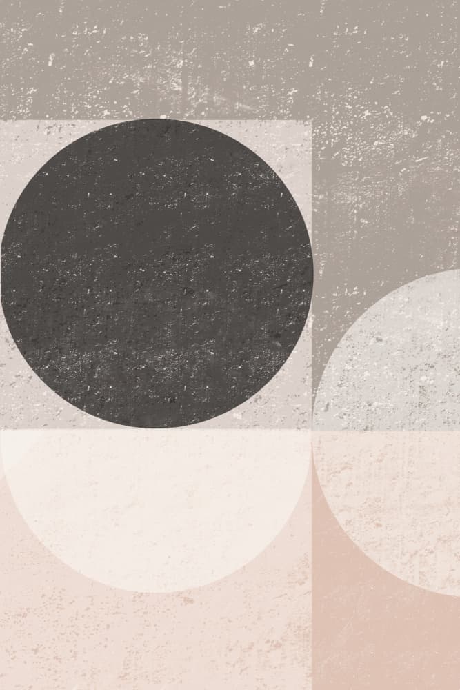 Muted Geometric Circles by Nilesh Kulkarni — canvas wall art