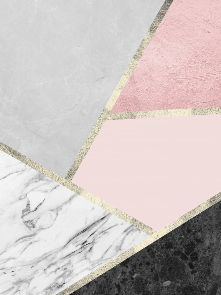 Geometric Marble Blush by Vitor Costa — canvas wall art