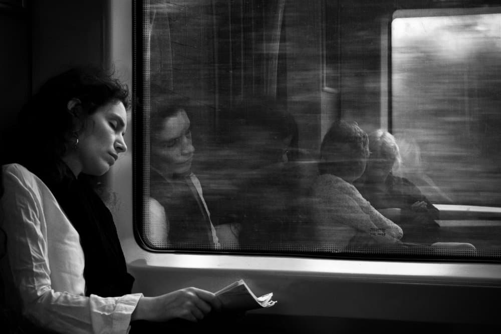 Woman's Train Reflections by Gabi Pontes — canvas wall art
