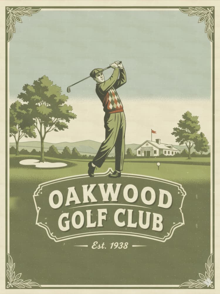 Classic Golf Club Swing by Andreas Magnusson — canvas wall art